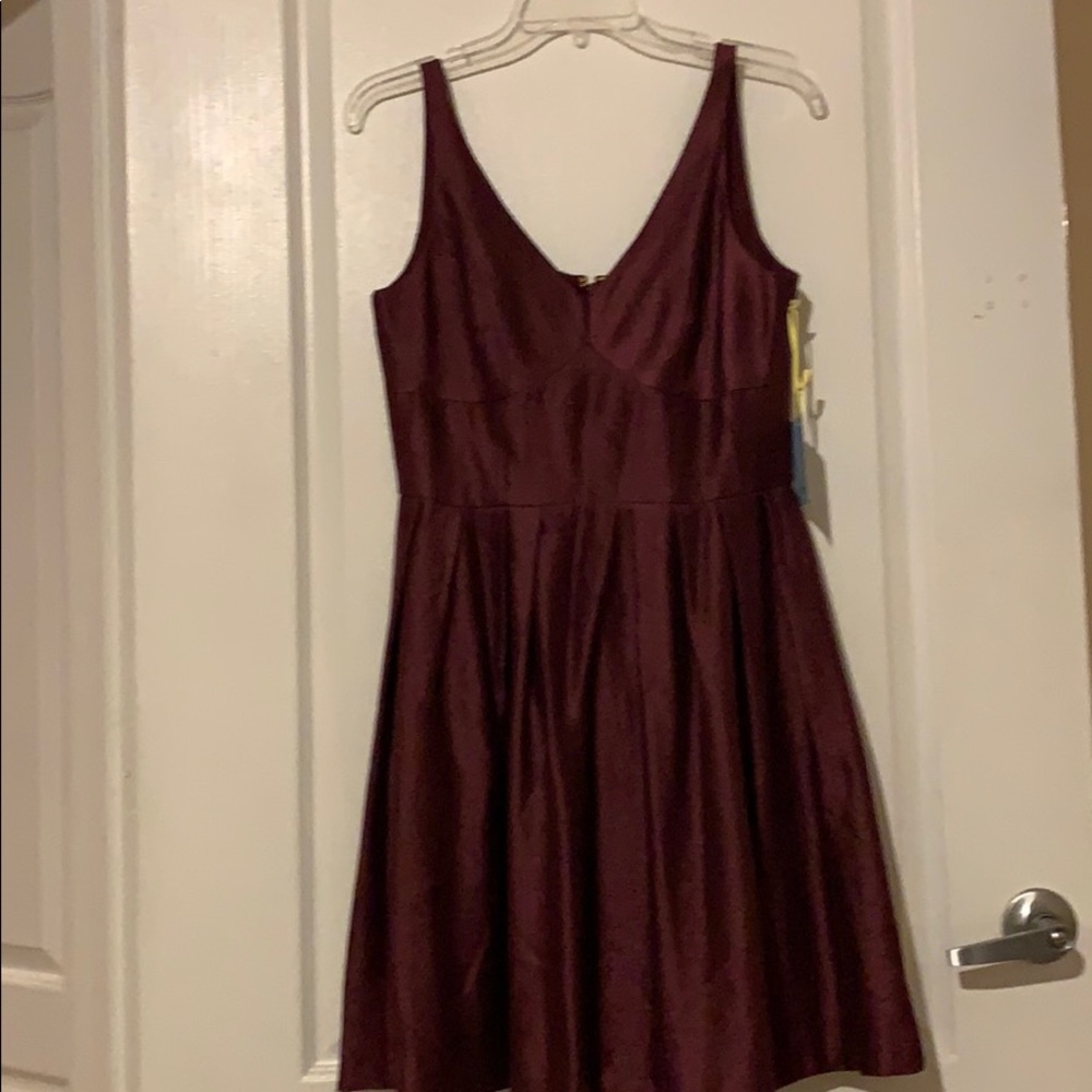 Burgundy cocktail dress